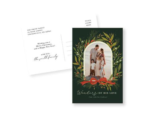 Greenery Bow Postcard