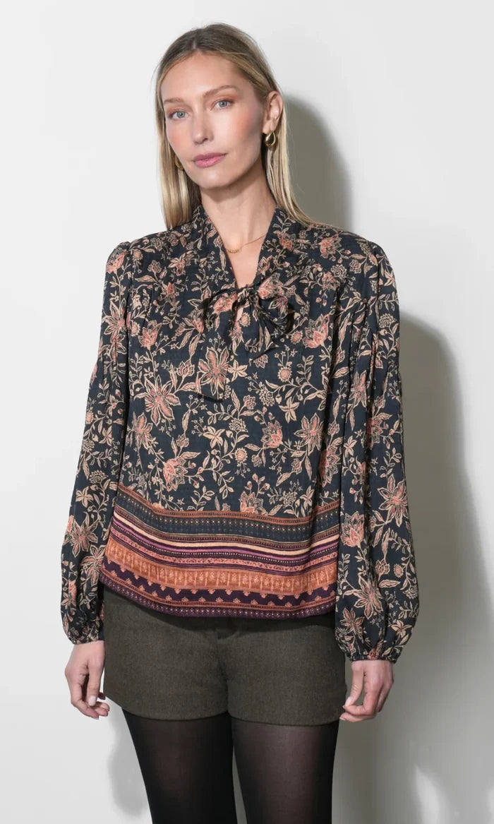 Greylin Darcie Flowy Blouse in Navy