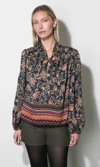 Greylin Darcie Flowy Blouse in Navy