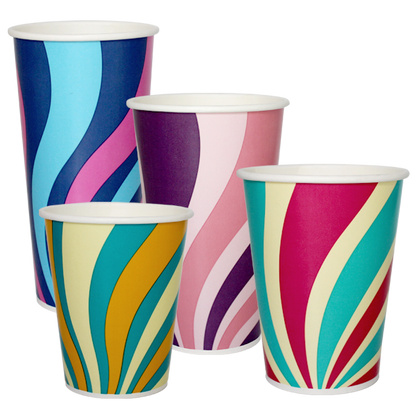 Dispo Cold Cups Groovy Paper Cold Drink Cups
