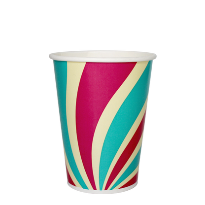 Dispo Cold Cups 12oz / No Lids / 1000 Cups Groovy Paper Cold Drink Cups
