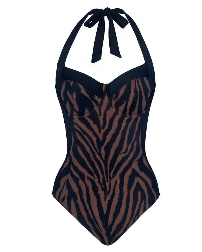 Outline image of Halter Lifty - Contour Mocha Zebra/Black