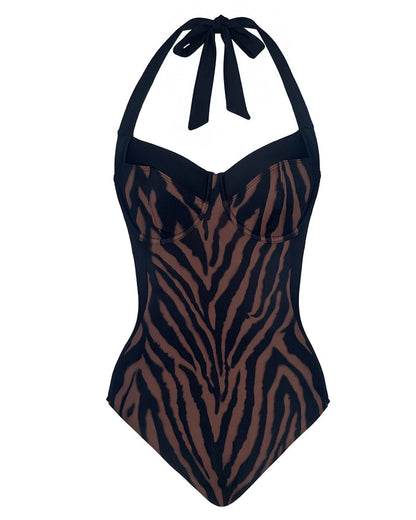 Outline image of Halter Lifty - Contour Mocha Zebra/Black