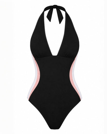 Outline image of Halter Plungey - Contour Black/Rose/White