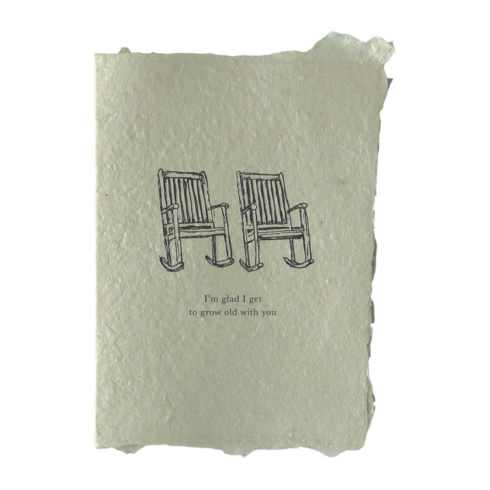 Handmade Paper Card - Grow Old With You
