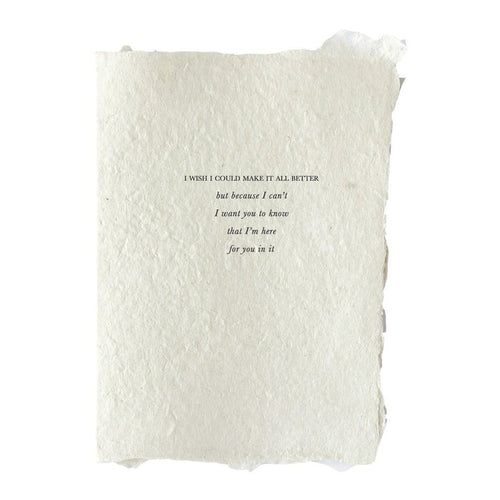 Handmade Paper Card - Make it Better