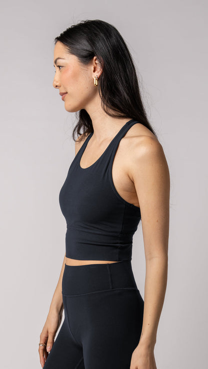 Harmony Long Line Bra in Carbon Black - view 3