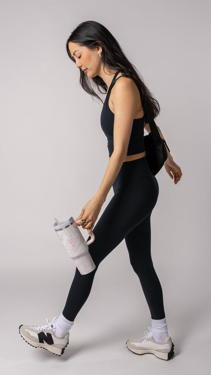 Harmony Long Line Bra in Carbon Black - view 4