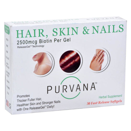 Heaven Sent Purvana Hair Skin & Nails – Biotin 2500 mcg, 30ct