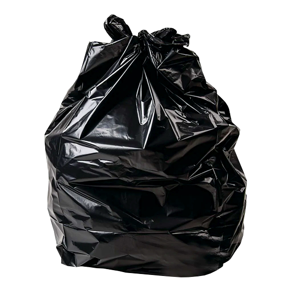 Euro Pack Black Bin Bags 18x29x39" / 200 Bags Heavy Duty Black Bin Bags