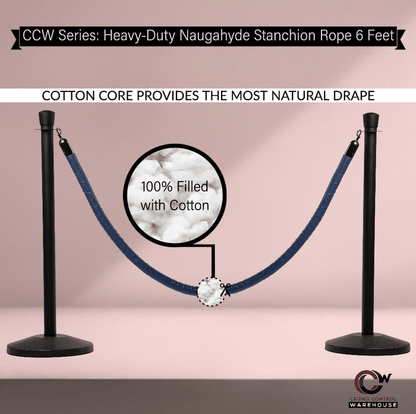 Heavy - Duty Naugahyde Hanging Ropes for Stanchion Posts - Montour Line - Crowd Control Warehouse