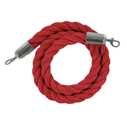 4 FT. / RED / SATIN STAINLESS STEEL