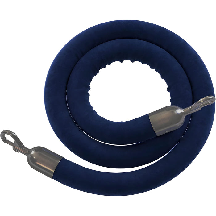 6 FT / DARK BLUE ROPE / BLACK POWDER COATED SNAP ENDS