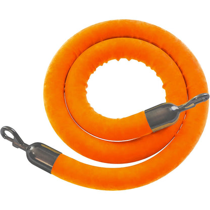 6 FT / ORANGE ROPE / BLACK POWDER COATED SNAP ENDS