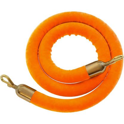 6 FT / ORANGE ROPE / SATIN BRASS SNAP ENDS