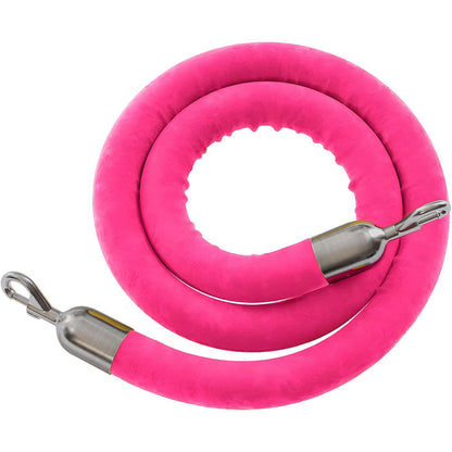 6 FT / PINK ROPE / SATIN STAINLESS STEEL SNAP ENDS