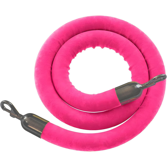 6 FT / PINK ROPE / BLACK POWDER COATED SNAP ENDS