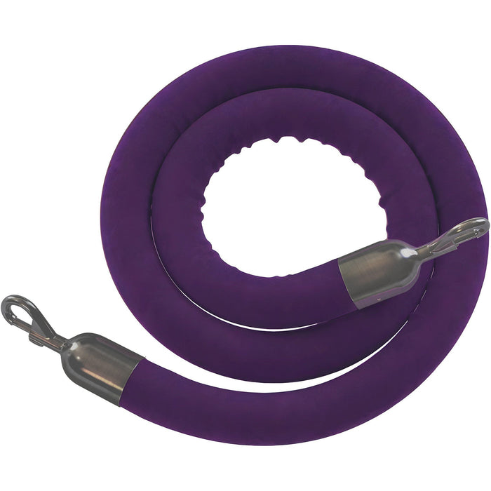 6 FT / PURPLE ROPE / BLACK POWDER COATED SNAP ENDS