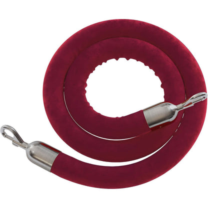 6 FT / MAROON ROPE / SATIN STAINLESS STEEL SNAP ENDS