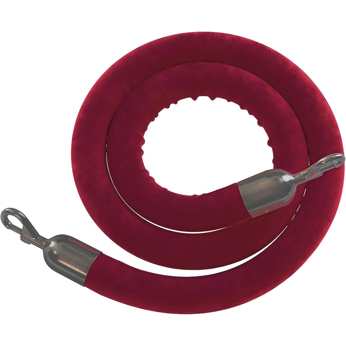 6 FT / MAROON ROPE / BLACK POWDER COATED SNAP ENDS
