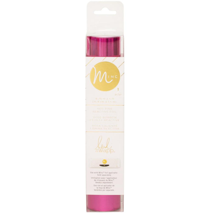 American Crafts-Minc Reactive Foil Roll. Add a unique texture and look to your paper crafts and more! This package contains one 6-1/4 inch by 5 ft sheet rolled into one container. Comes in a variety of assorted colors. Each sold separately. Imported. Available at Embellish Away located in Bowmanville Ontario Canada.