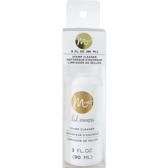 Quickly and easily clean your favorite stamps with the Minc Toner Stamp Ink Cleaner! Bottle contains a special stamp cleaner to help keep your stamps neat and tidy and ready for your next project. This package contains 4oz of stamp cleaner. Non-toxic. Available at Embellish Away located in Bowmanville Ontario Canada.