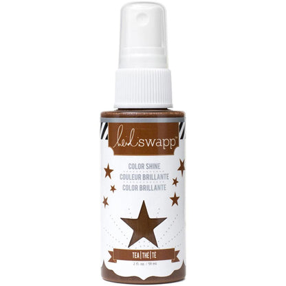 HEIDI SWAPP-Color Shine Spritz. These sprays combine a vibrant splash of color with a luminous glow. You can quickly add color to paper, chipboard, wood, fabric, and trims (not included). Available in a variety of colors (each sold separately). Spritz is acid free, non-toxic, and water based. Imported.﻿ Available at Embellish Away located in Bowmanville Ontario Canada. Tea