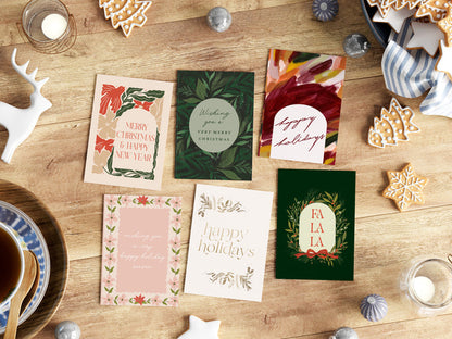 Holiday Folding Card Whimsical Set, 24 pack