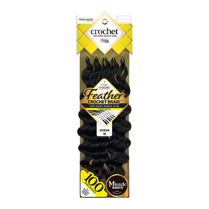 Hollywood Feather Crochet Braid Ocean 18"