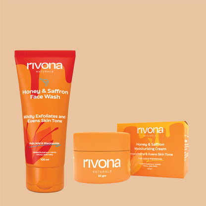 HONEY GOLDEN FACE DUO - Face cream and Facewash for D-tan