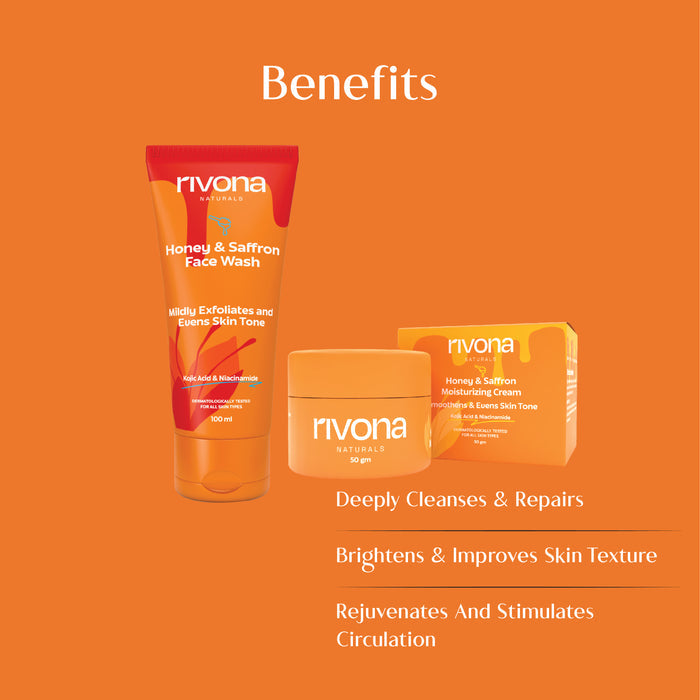 HONEY GOLDEN FACE DUO - Face cream and Facewash for D-tan