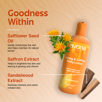 Honey & Saffron + 2% Kojic Acid Natural Bright Body Lotion 500ml