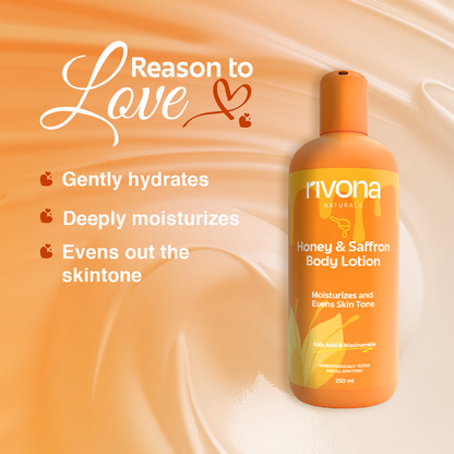Honey & Saffron + 2% Kojic Acid Natural Bright Body Lotion 500ml
