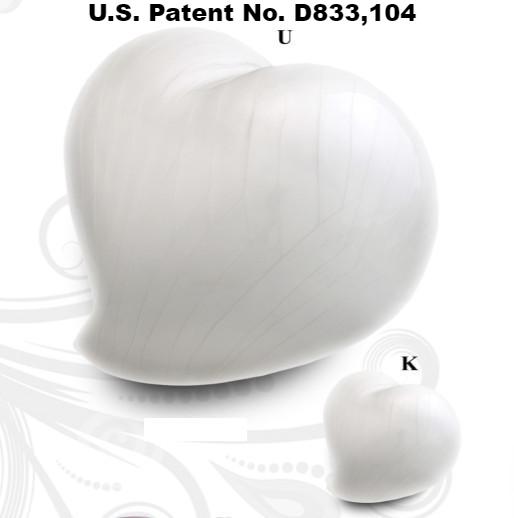 Infinity Eternal Heart Cremation Urn - White - IUFH130