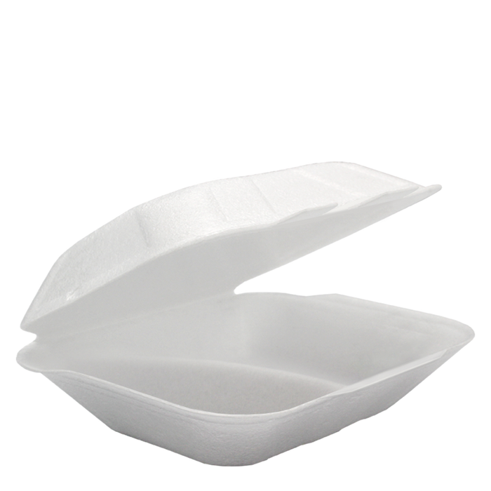 Klöckner Pentaplast Disposable Tableware HP4/2 White / 210x240x75mm / 150 Infinity HP4/2 White EPP Takeaway Container