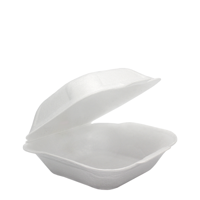 Klöckner Pentaplast Disposable Tableware HP6 PLUS White / 150x150x75mm / 150 Infinity HP6 PLUS White EPP Takeaway Container