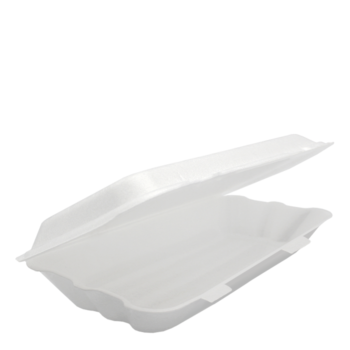 Klöckner Pentaplast Disposable Tableware IP1 White / 320x157x68mm / 220 Infinity IP1 White Fish and Chips Box