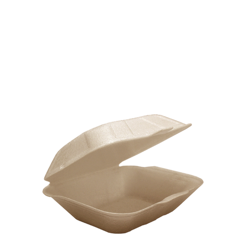Klöckner Pentaplast Disposable Tableware MP10 Brown / 130x130x65mm / 220 Infinity MP10 Brown Burger Box Small