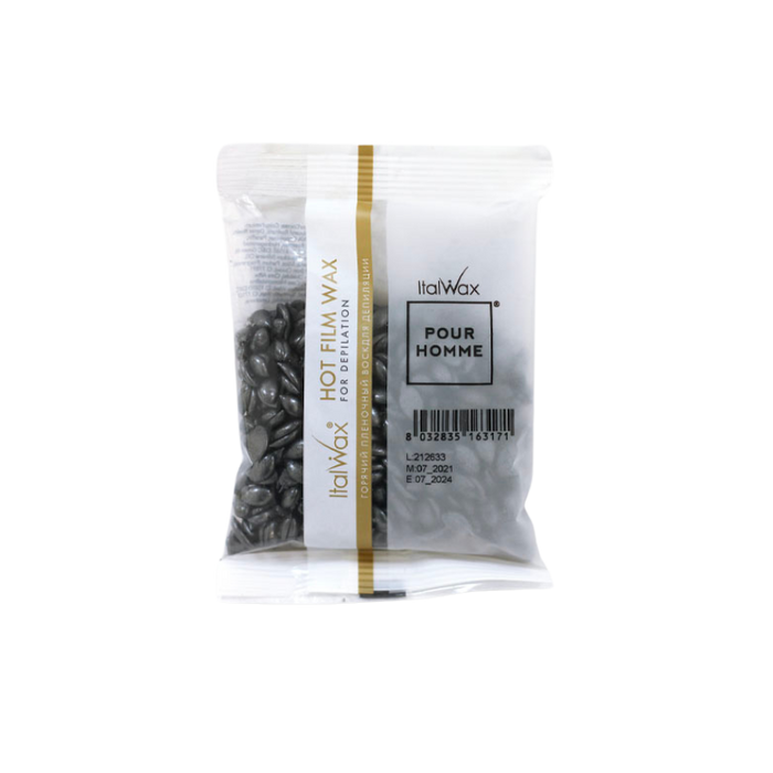 Italwax - Pour Homme Film Wax for Men (Silver), 100g