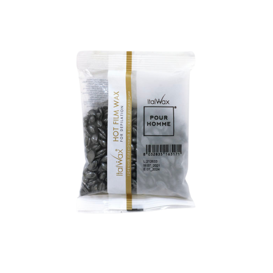 Italwax - Pour Homme Film Wax for Men (Silver), 100g