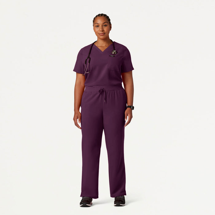 JAANUU Rhena Essential 1 pocket Scrub Top Deep Eggplant - Get Scrubbed