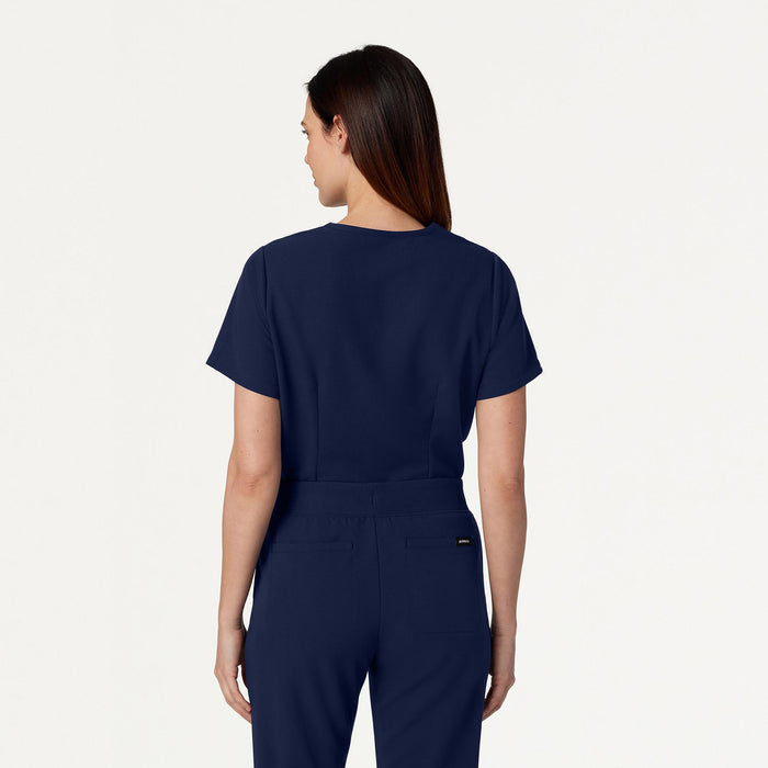 JAANUU Rhena Essential 1 pocket Scrub Top Midnight Navy - Get Scrubbed