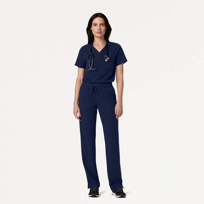 JAANUU Rhena Essential 1 pocket Scrub Top Midnight Navy - Get Scrubbed