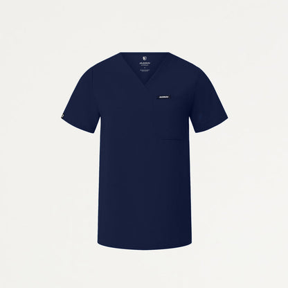 JAANUU Rhena Essential 1 pocket Scrub Top Midnight Navy - Get Scrubbed