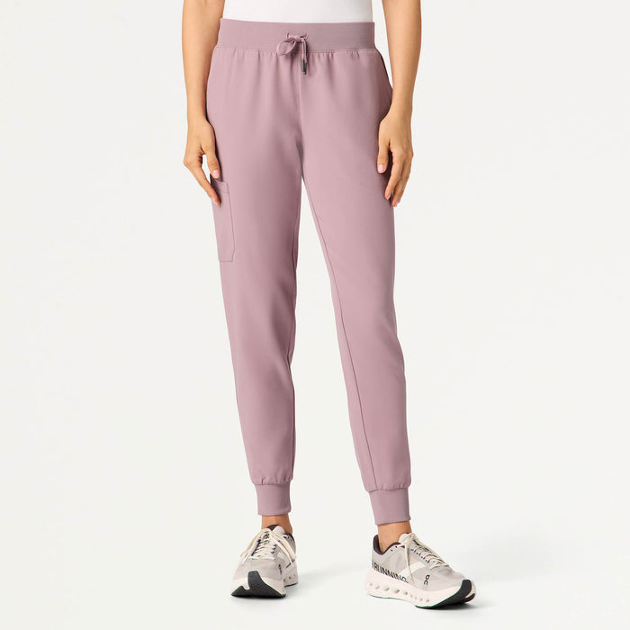 JAANUU Silex Knit-Waist Scrub Jogger Blossom Pink - Get Scrubbed