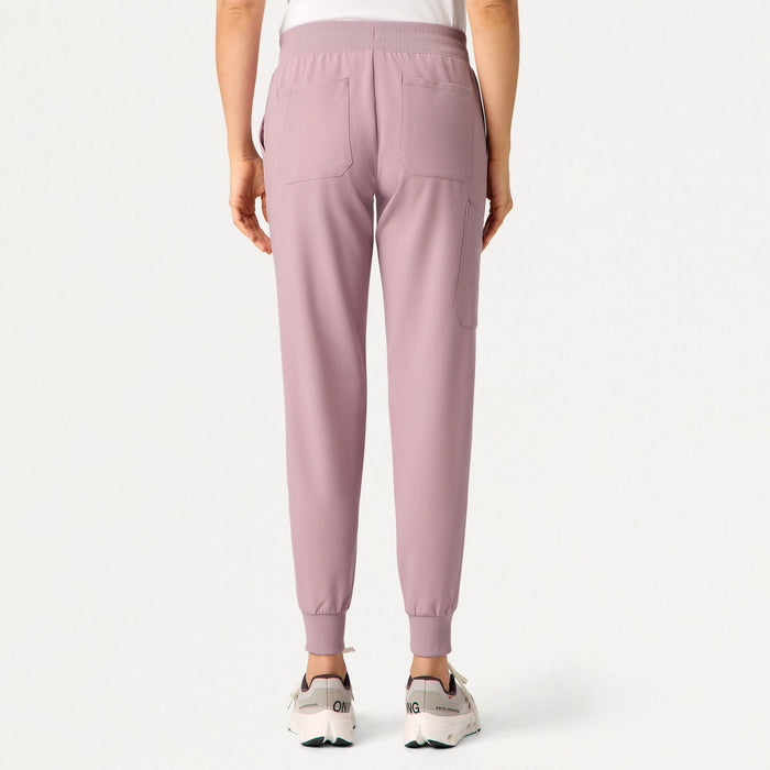 JAANUU Silex Knit-Waist Scrub Jogger Blossom Pink - Get Scrubbed