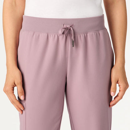JAANUU Silex Knit-Waist Scrub Jogger Blossom Pink - Get Scrubbed