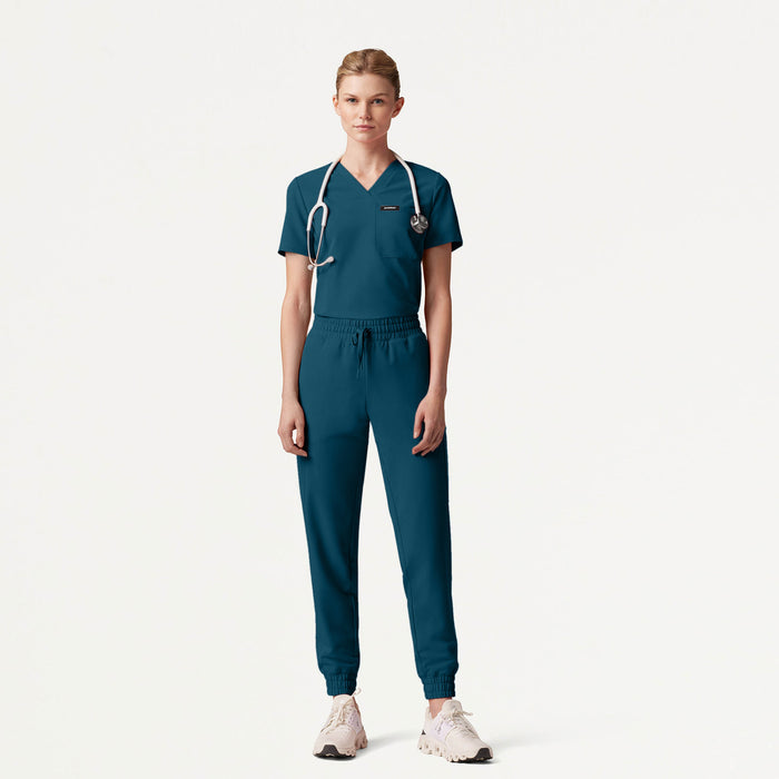 JAANUU Silex Knit - Waist Scrub Jogger Caribbean Blue - Get Scrubbed