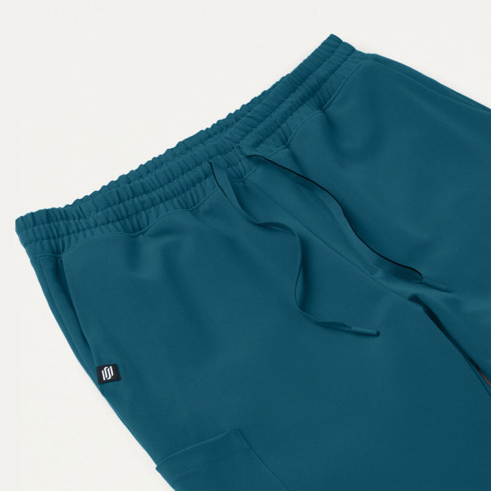JAANUU Silex Knit - Waist Scrub Jogger Caribbean Blue - Get Scrubbed
