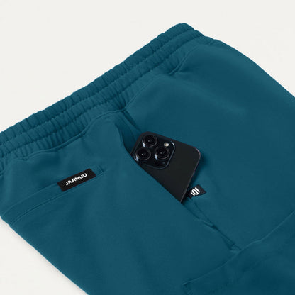 JAANUU Silex Knit - Waist Scrub Jogger Caribbean Blue - Get Scrubbed